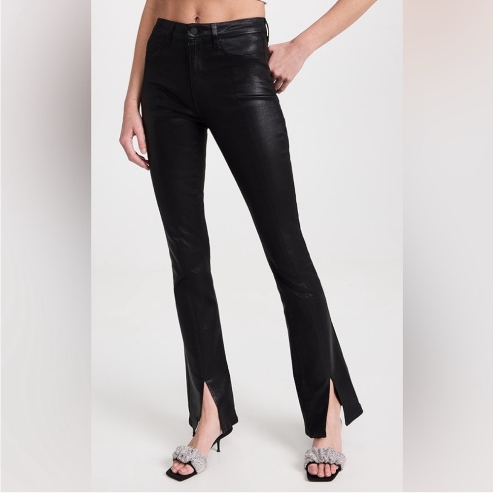 L'AGENCE Coated Black Jeans